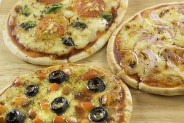 3 tailles de pizzas